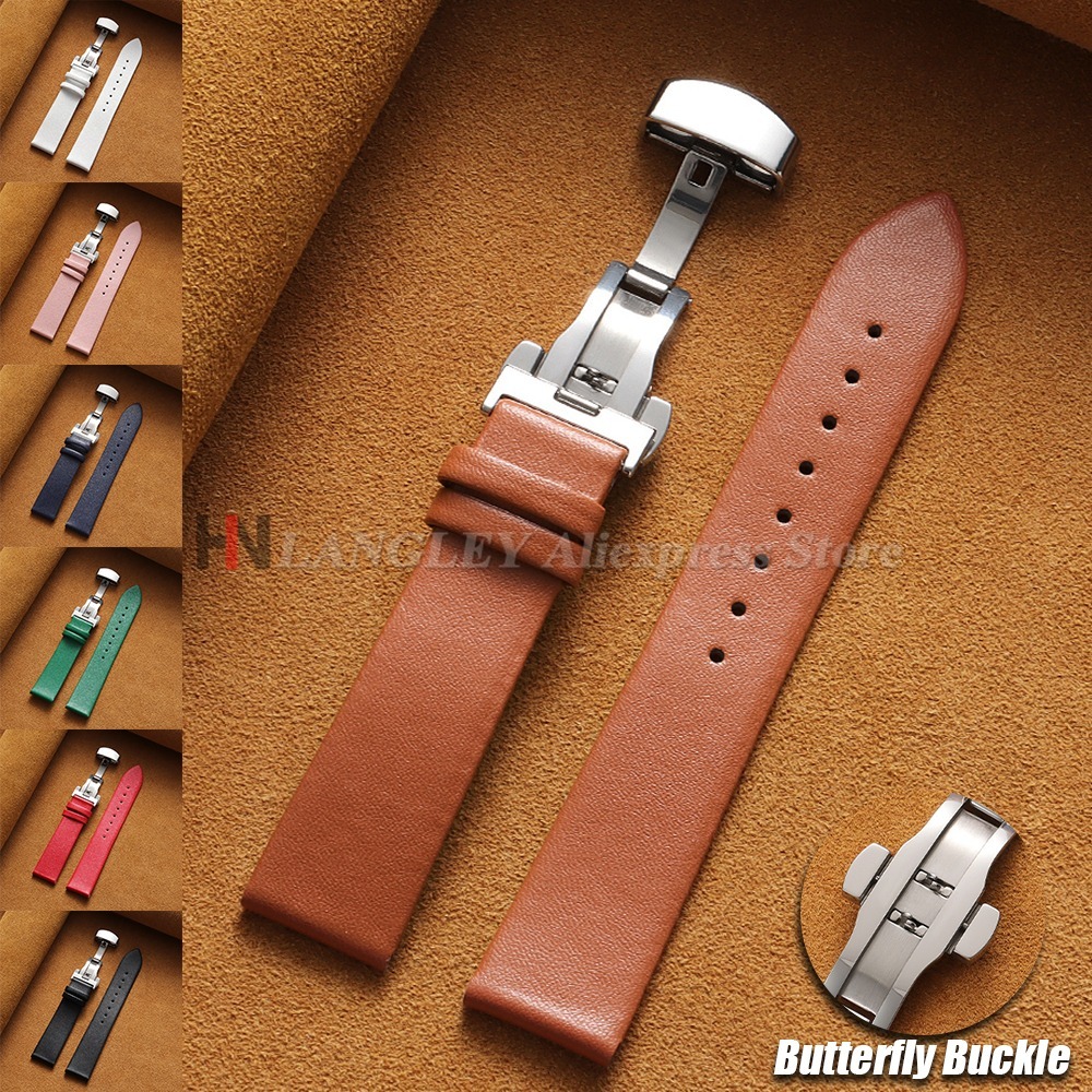 Suede Strap Watch - 12/14/16/18/19/20/21/22mm Calfskin Watch Band Ultra-thin Genuine