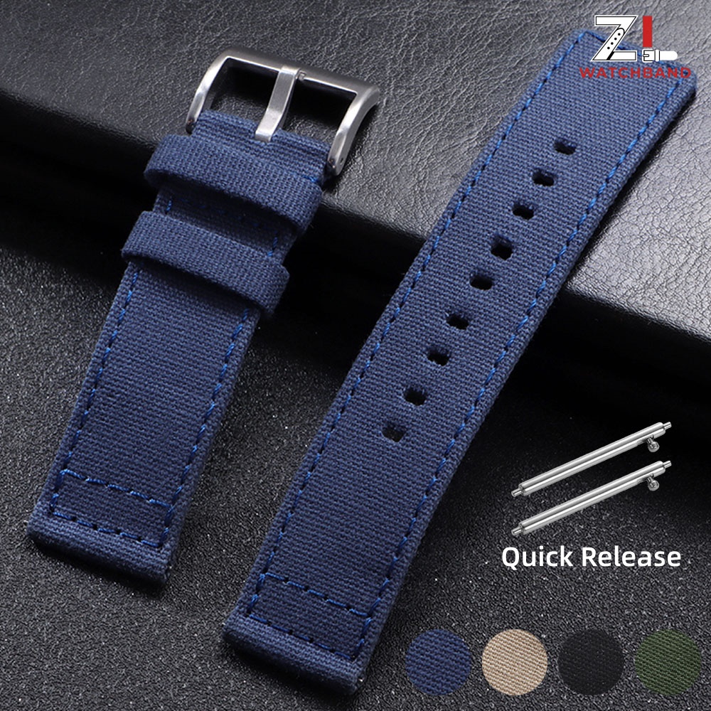 Nylon Watch Strap 20mm 22mm fo - Canvas Strap Watch 评论和价格