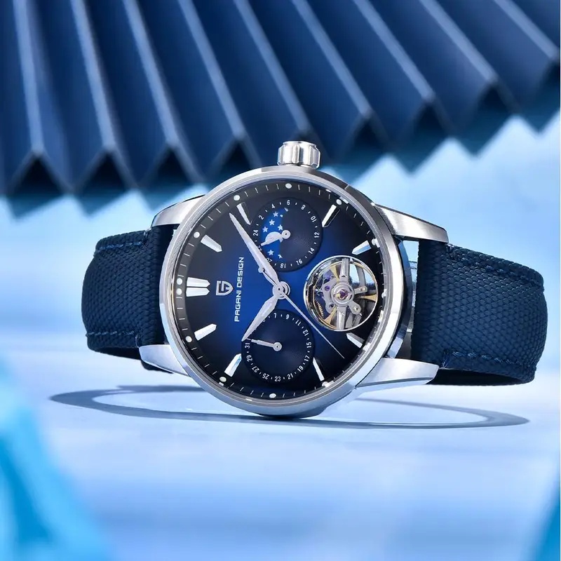 PAGANI DESIGN PDYS021 42MM Moo - Canvas Strap Watch 评论和价格
